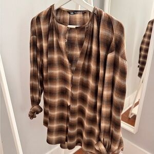 Zara Gingham blouse